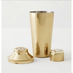 Z GALLERIE Lourdes Gold Cocktail Shaker NEW NIB